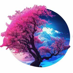 Puzzles Up Wooden Jigsaw Puzzle | Cherry Blossoms | 120-130 pieces